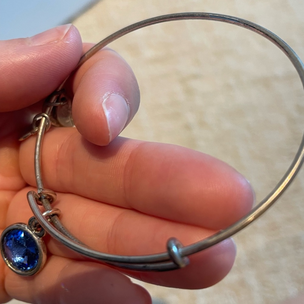 Alex and Ani September birthstone charm bangle, sapphire - Picture 5 of 10